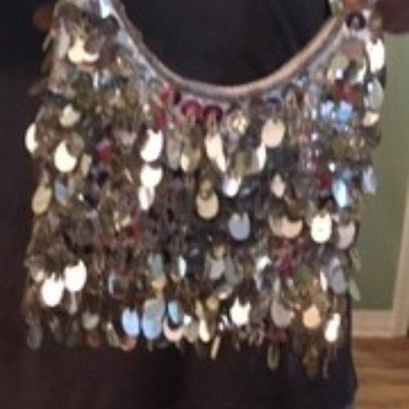 Silver Sequin bag - Picture 1 of 2